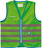 Wowow Veiligheidshesje kind met rits EN 1150 - Fun Fietsjas - Maat L - Unisex - groen/blauw/zilver