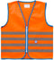 Wowow Veiligheidshesje kind met rits EN 1150 - Fun Fietsjas - Maat S - Unisex - oranje/blauw/zilver