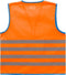 Wowow Veiligheidshesje kind met rits EN 1150 - Fun Fietsjas - Maat S - Unisex - oranje/blauw/zilver