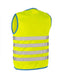 Wowow Veiligheidshesje kind met rits EN 1150 - Fun Fietsjas - Maat S - Unisex - geel/blauw/zilver