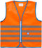 Wowow Veiligheidshesje kind met rits EN 1150 - Fun Fietsjas - Maat S - Unisex - oranje/blauw/zilver
