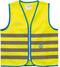 Wowow Veiligheidshesje kind met rits EN 1150 - Fun Fietsjas - Maat S - Unisex - geel/blauw/zilver