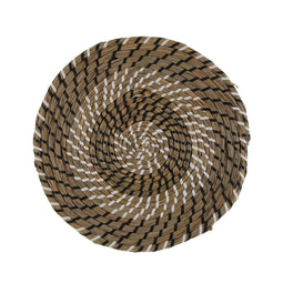 Placemat Versa Wit Zwart Textiel Waterhyacint 38 cm