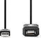 Nedis - Actieve USB-Kabel - USB 2.0 - 10 m - 480 Mbps - Zwart