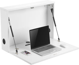 Wandbureau zwevend hangend - bureau wandmontage - inklapbaar - ruimtebesparend