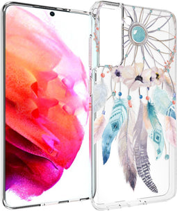 imoshion Hoesje Geschikt voor Samsung Galaxy S21 FE Hoesje Siliconen - imoshion Design hoesje - Transparant / Meerkleurig / Dreamcatcher
