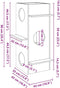 vidaXL - Kattenhuis - 43x43x90 - cm - massief - grenenhout - wasbruin