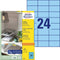 Huismerk Avery 3449 - Gekleurde Etiket 70x37mm - Zelfklevend - Blauw (2400 stuks)