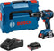 Bosch Professional GSB 18V-55 - Accuschroefboormachine - 2 x 2,0 Ah accu + Snellader - L-Case (2 stuks)
