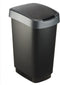 Rotho Twist - Afvalbak 25L - BPA-vrij - zwart/zilver