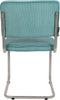 Zuiver Ridge Rib Brushed Eetkamerstoelen Blauw - Set van 2