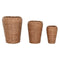 Grondlegger Home ESPRIT Bruin Metaal Vezel Stads 44 x 44 x 60 cm (3 Onderdelen)
