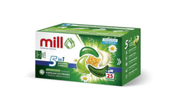 MILL PRO - Capsules 5k + Wasverzachtende parels UNIVERSAL (25 stuks) (verpakking van 8 stuks)