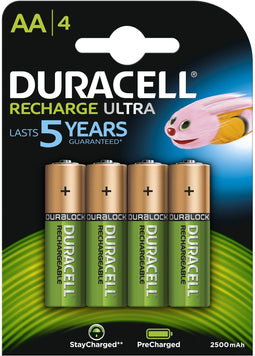 Duracell Recharge Ultra AA - Oplaadbare batterijen 2500 mAh - 4 stuks