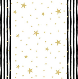 Kerst thema tafellopers/placemats met sterretjes 40 x 480 cm - Kerstdiner tafeldecoratie