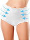Figuur corrigerende slip - shapewear ondergoed - dames slips set van 2 - wit l/xl