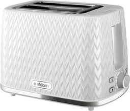 ELDOM - Vintage broodrooster - toaster - 2 sneetjes - Wit