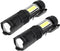 Benson Set van 2 oplaadbare zaklampen - 3W LED + COB zijlicht - USB-C - 100 lm - 26x26x100 mm - ABS materiaal