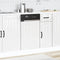 vidaXL - Vaatwaspaneel - Lucca - bewerkt - hout - hoogglans - wit