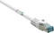 Renkforce RF-5043916 RJ45 Netwerkkabel, patchkabel CAT 6A S/FTP 0.25 m Wit Snagless, Vlambestendig 1 stuk(s)