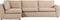 WOOOD Freek Hoekbank Links - Polyester - Warm Beige - 80x284x175