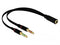 Delock 65967 - Headset Adapter - 1 x 3.5 mm 4 pin Stereo jack female - Zwart