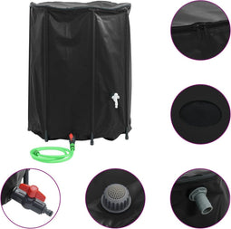 vidaXL - Watertank - met - kraan - opvouwbaar - 750 - L - PVC