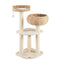 Coast - Kattenboom 104 cm - Krabpaal met Zitstaaf en Mand - Beige