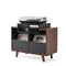 NorStone Oslo 800 - Platenspeler audio meubel - 2 platenbakken - Zwart/Walnoot