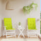 vidaXL - Tuinstoelkussens - 2 - st - hoge - rug - 120x50x3 - cm - stof - heldergroen