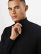 SELECTED HOMME SLHBERG - Gebreide pullover - Hoge hals - Halve ritssluiting - Maat S