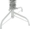vidaXL - Kunstkerstboom - half - met - standaard - 180 - cm - PET - zilverkleurig