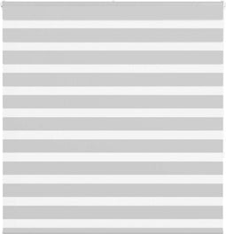 vidaXL - Zebra - rolgordijn - 140x150 - cm - stofbreedte - 135,9 - cm - lichtgrijs