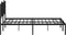 vidaXL - Bedframe - met - hoofdbord - metaal - zwart - 150x200 - cm