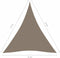 vidaXL - Zonnescherm - driehoekig - 3x3x3 - m - oxford - stof - taupe