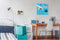 Sigel Be!Board - Glas-magneetbord 45 x 45 cm - Magnetisch met neodym-magneten - Blauw