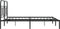 vidaXL - Bedframe - met - hoofdbord - metaal - zwart - 150x200 - cm