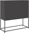 vidaXL - Dressoir - 100,5x39x107 - cm - koudgewalst - staal - zwart