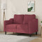 vidaXL - Tweezitsbank - 120 - cm - stof - wijnrood