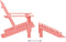 vidaXL - Tuinstoel - Adirondack - met - voetenbank - massief - vurenhout - roze