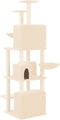 vidaXL - Kattenmeubel - met - sisal - krabpalen - 180 - cm - crèmekleurig