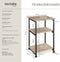 tectake® Memphis - Bijzettafel - 3 niveaus - Industrieel design - Lichtbruin