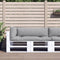 vidaXL - Palletkussens - 3 - st - stof - grijs