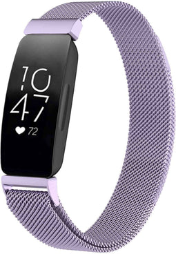 iMoshion Bandje Geschikt voor Fitbit Inspire Maat M - iMoshion Milanees magnetische band met installatiehulp - Paars