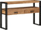 vidaXL - Eettafel - Zwart - 120x33x75 - cm - Massief - Acaciahout - en - Metaal