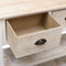 vidaXL - Dressoir - 115x30x76 - cm - hout - naturel - en - wit