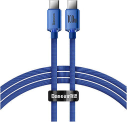 Baseus - Data Cable Crystal Shine (CAJY000603) - Type-C to Type-C, 100W, 1.2m - Blue