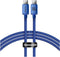 Baseus - Data Cable Crystal Shine (CAJY000603) - Type-C to Type-C, 100W, 1.2m - Blue