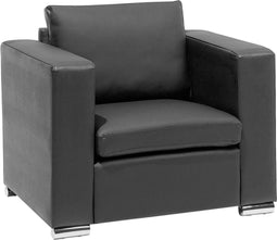 Fauteuil HELSINKI Leer Zwart