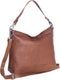 Leren Schoudertas Cognac Amelia